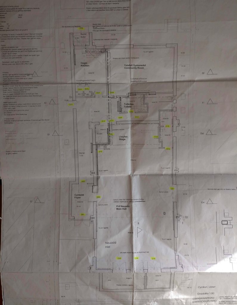 Cynllun y Neuadd